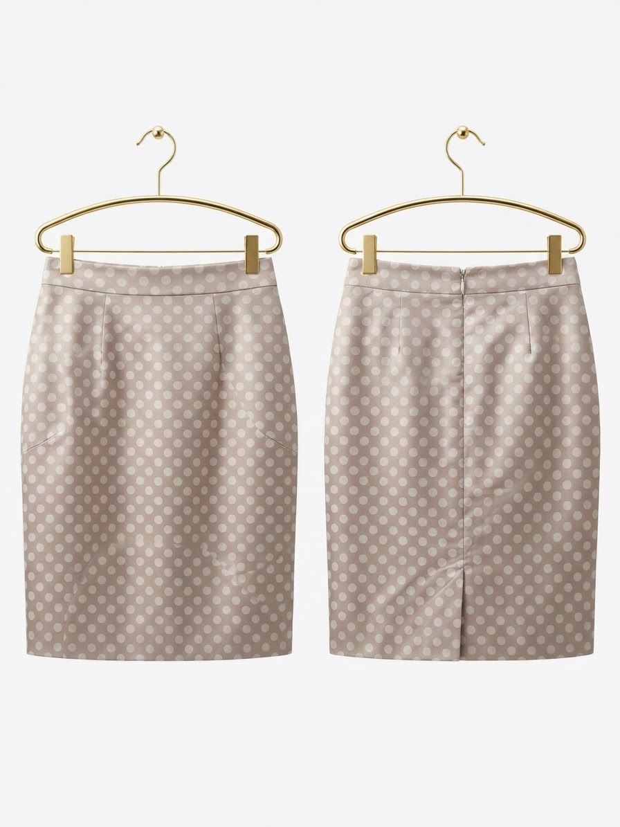 Falda De Lunares Beige J. CREW (M) NUEVO CON ETIQUETAS 2