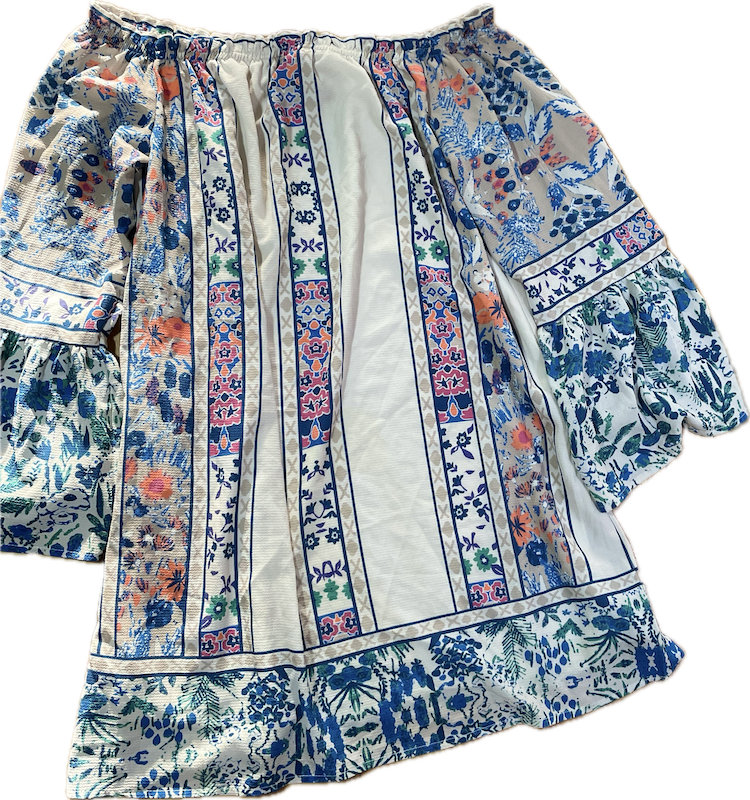 Vestido Túnica Off Shoulder Mosaicos NICOPOLY (M-L) NUEVO CON ETIQUETAS 2