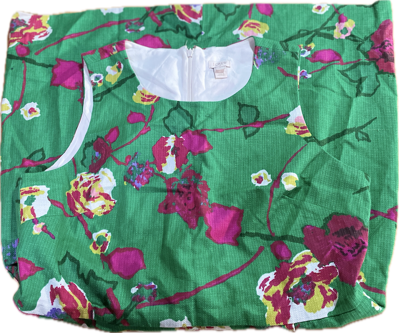 Vestido Evasé Estampado Floral 100% Algodón J.CREW (L) NUEVO 5