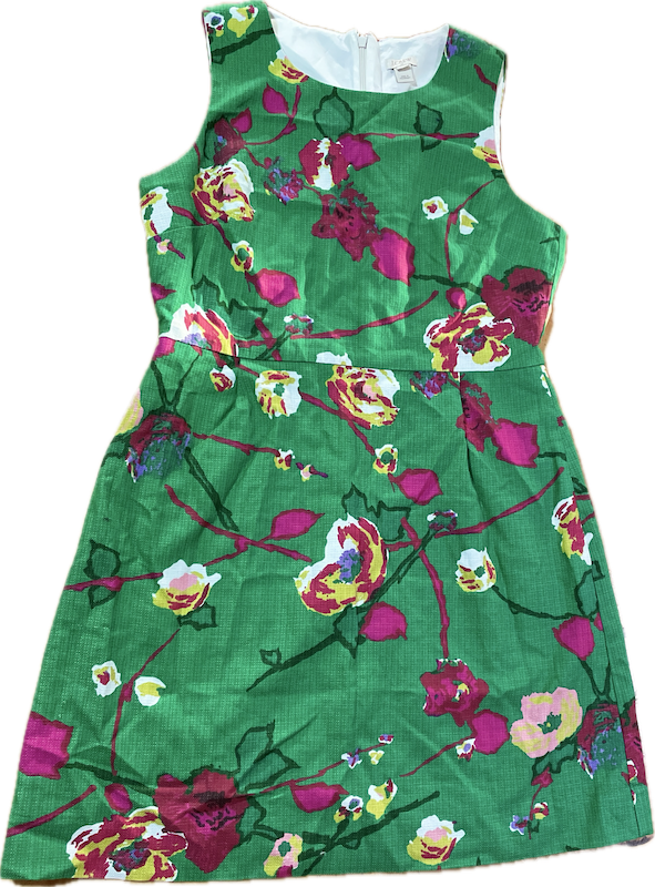 Vestido Evasé Estampado Floral 100% Algodón J.CREW (L) NUEVO 6