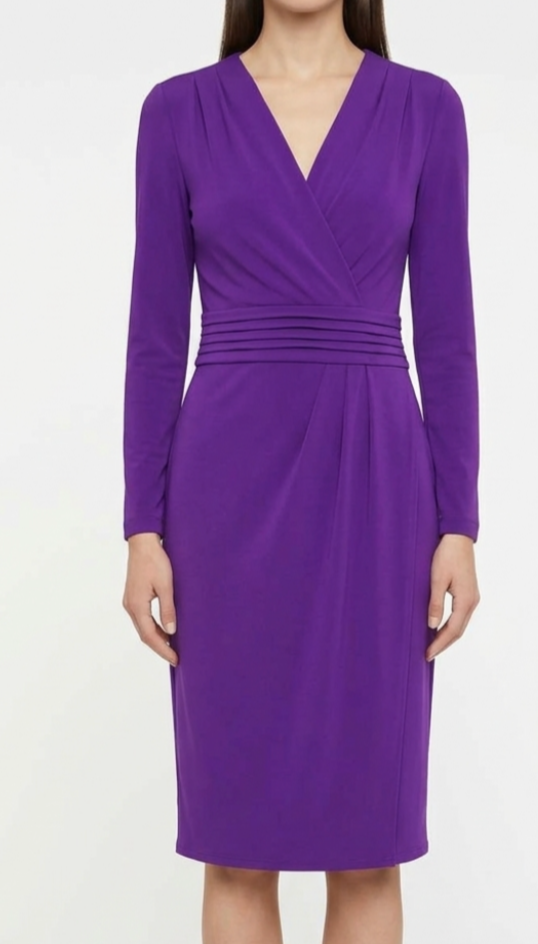 Vestido Jenesis Cóctail Wrap Cruzado BCBG MAXAZRIA (XS) SHOWROOM 1