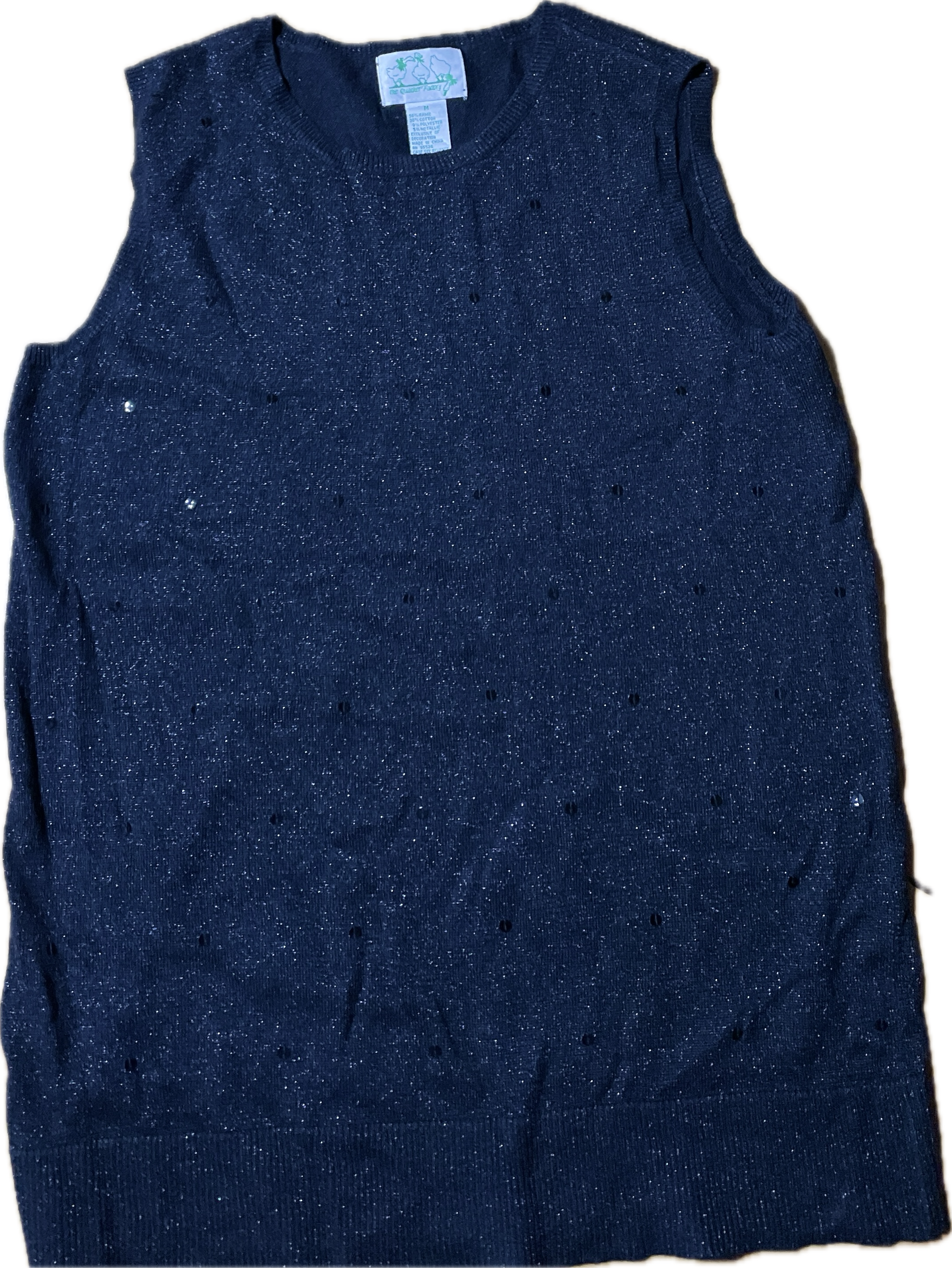 Top de Punto Brillos Lentejuelas THE QUACKER FACTORY (L) NUEVO 3