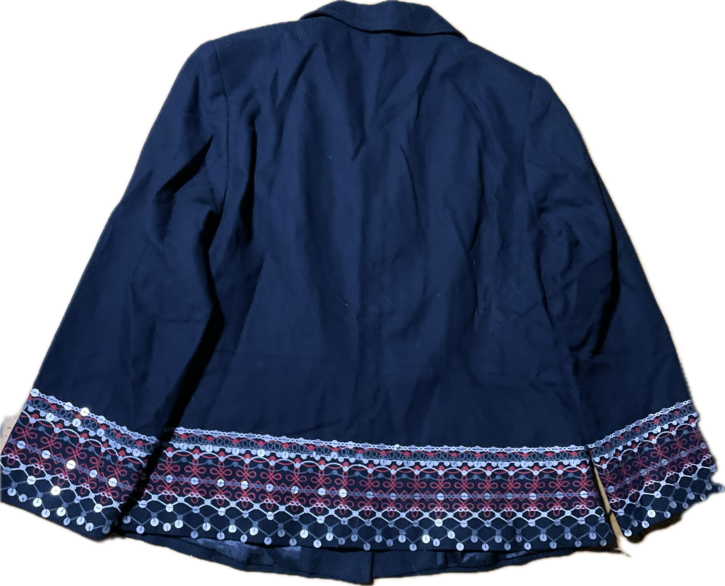 Chaqueta Bordados Lentejuelas VICTOR COSTA (XL) NUEVO CON ETIQUETAS 7
