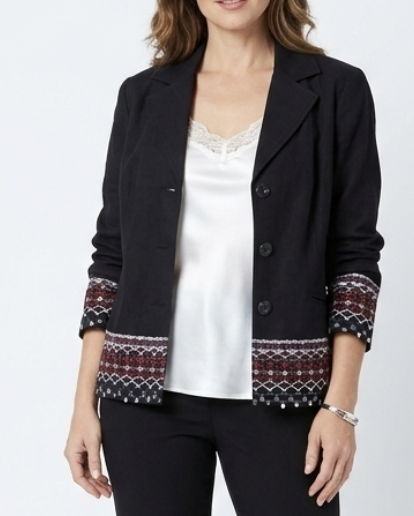 Chaqueta Bordados Lentejuelas VICTOR COSTA (XL) NUEVO CON ETIQUETAS 2