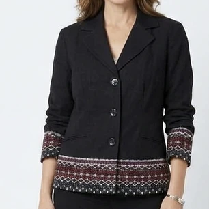 Chaqueta Bordados Lentejuelas VICTOR COSTA (XL) NUEVO CON ETIQUETAS