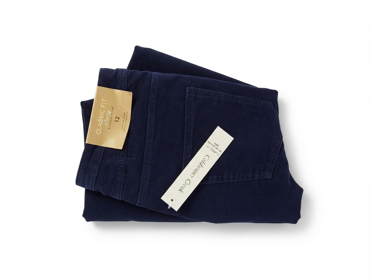 Pantalón de Pana Corte Clásico Pierna Ajustada COLDWATER CREEK (L-44) NUEVO CON ETIQUETAS 3