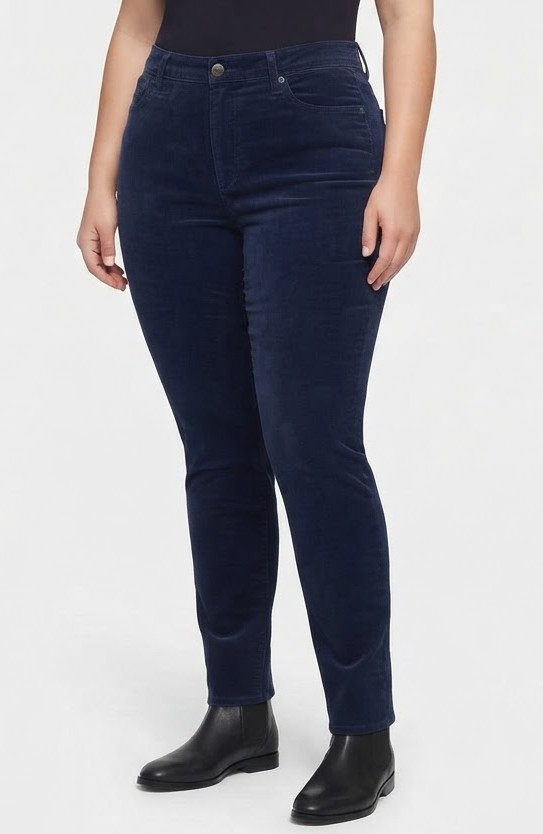 Pantalón de Pana Corte Clásico Pierna Ajustada COLDWATER CREEK (L-44) NUEVO CON ETIQUETAS 1