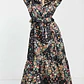Vestido Maxi Floral de Manga Larga con Abertura Lateral y Cuello con Volantes TOPSHOP IDOL (S-M) NUEVO CON ETIQUETAS - Miniatura 1