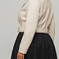 Chaqueta Biker Cropped de Ecocuero Beige con Cinturón TOPSHOP (L) NUEVO CON ETIQUETAS - Miniatura 2