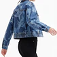 Chaqueta Mezclilla Estampado Floral Láser y Pretina Elástica DESIGUAL (XS) NUEVO CON ETIQUETAS - Miniatura 2
