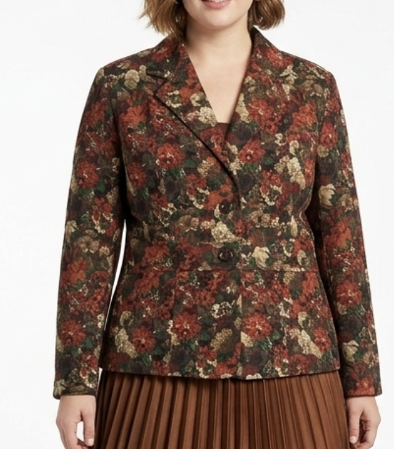 Blazer Estructurado Flores ELEMENTZ (XL) NUEVO CON ETIQUETAS 1