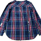 Camisa Tartán Funnel Neck Botón Pedrería J.CREW (S-M) NUEVO - Miniatura 3