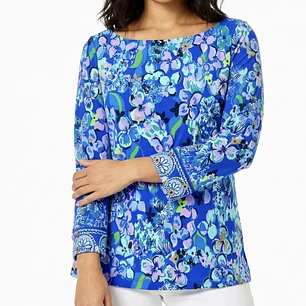Túnica Marilina Long Sleeve Floral LILY PULITZER (M) NUEVO