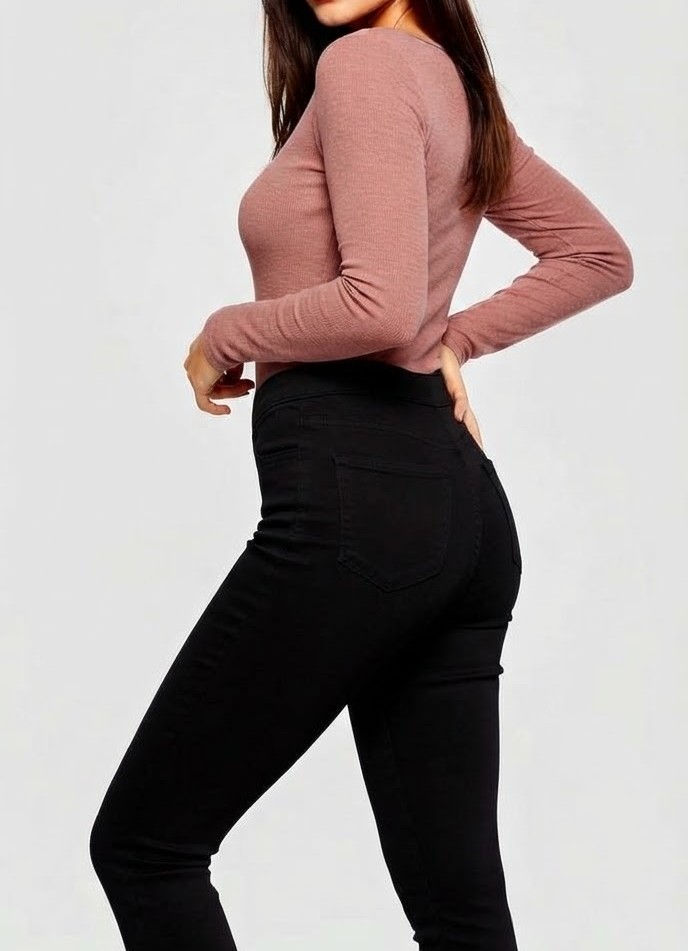 Jeans Modelo Joni Holding Power Skinny Tiro Alto Negro Solido TOPSHOP (XS-34) NUEVO 2