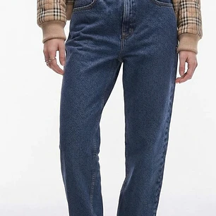 Jeans Mom Classic Azul Vintage Tiro Alto Rígidos TOPSHOP (M-40) NUEVO