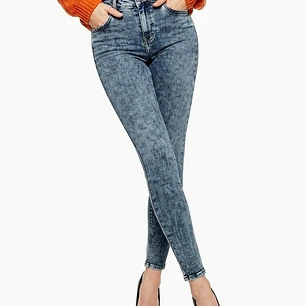 Jeans Modelo Jamie Skinny Tiro Alto Lavado Azul Ácido TOPSHOP (XS-34) 
