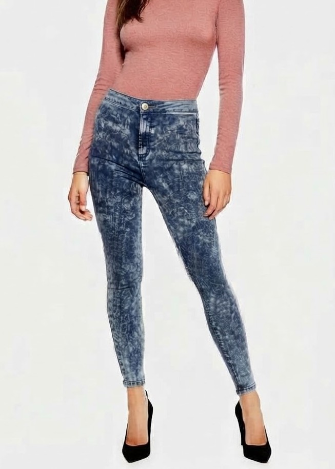 Jeans Modelo Joni Skinny Tiro Alto Azul Acido TOPSHOP (XS-34) NUEVO 1