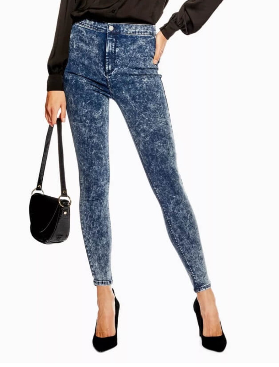 Jeans Modelo Joni Skinny Tiro Alto Azul Acido TOPSHOP (XS-34) NUEVO 2