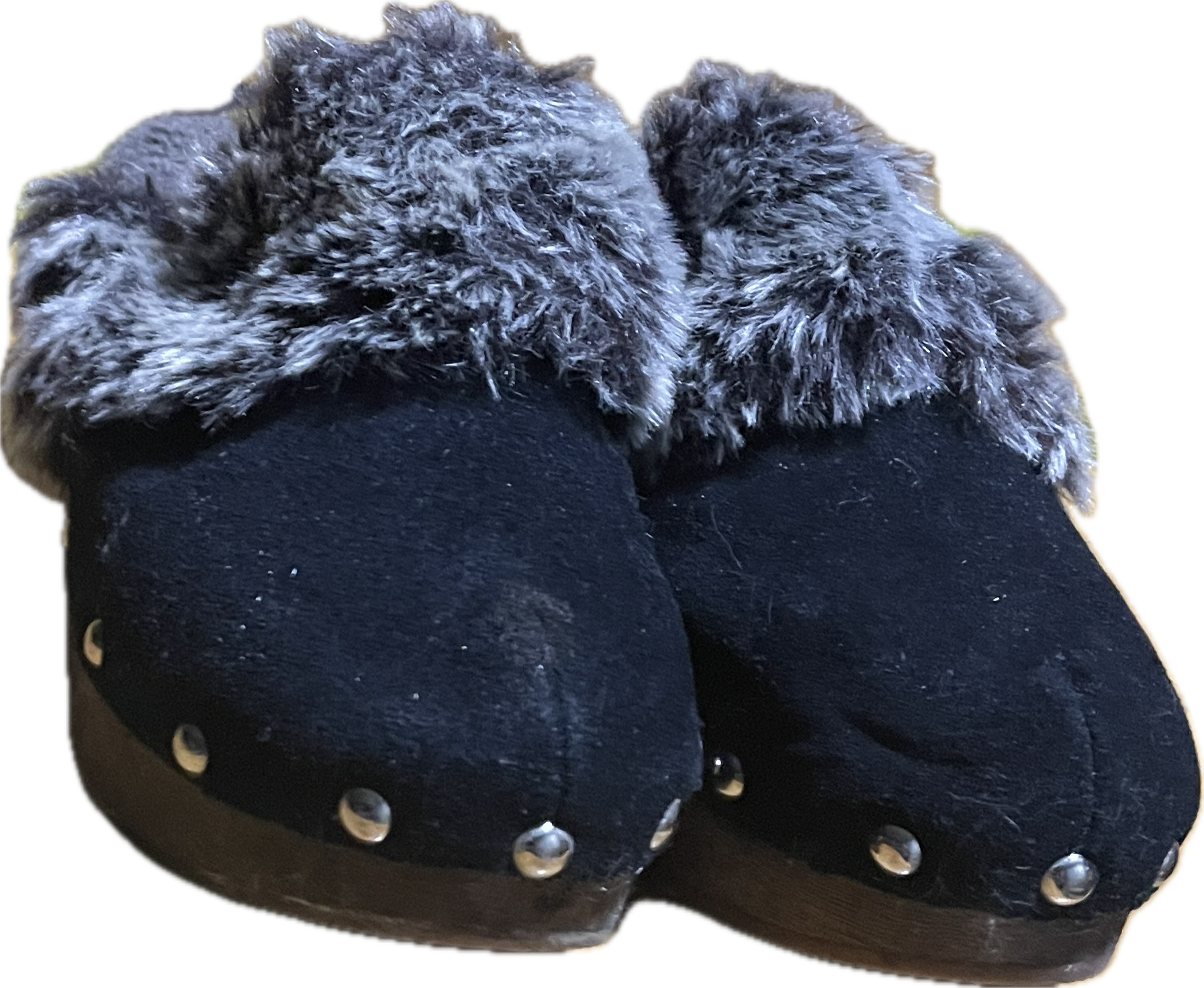 Zuecos Gamuza Faux Fur Tachas RAPSODIA (37) NUEVOS 3