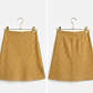 Falda en Corte A Brocado Mostaza y Dorado con Estampado Geométrico – PIAZZA SEMPIONE MADE IN ITALY (S) NUEVO - Miniatura 1