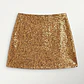 Falda 37% Lana 63% Rayon Lentejuelas Dorado/Bronce LOFT (S) SHOWROOM - Miniatura 2