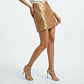 Falda 37% Lana 63% Rayon Lentejuelas Dorado/Bronce LOFT (S) SHOWROOM - Miniatura 1
