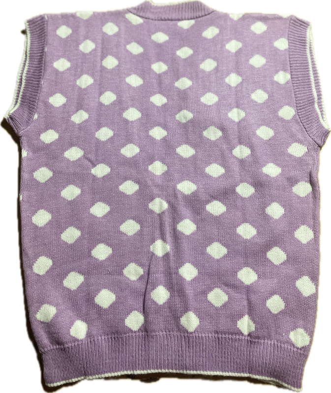 Chaleco Sin Mangas Polka Dot Rosa DELIVERY LTD TRUE VINTAGE UNISEX (L) NUEVO 4