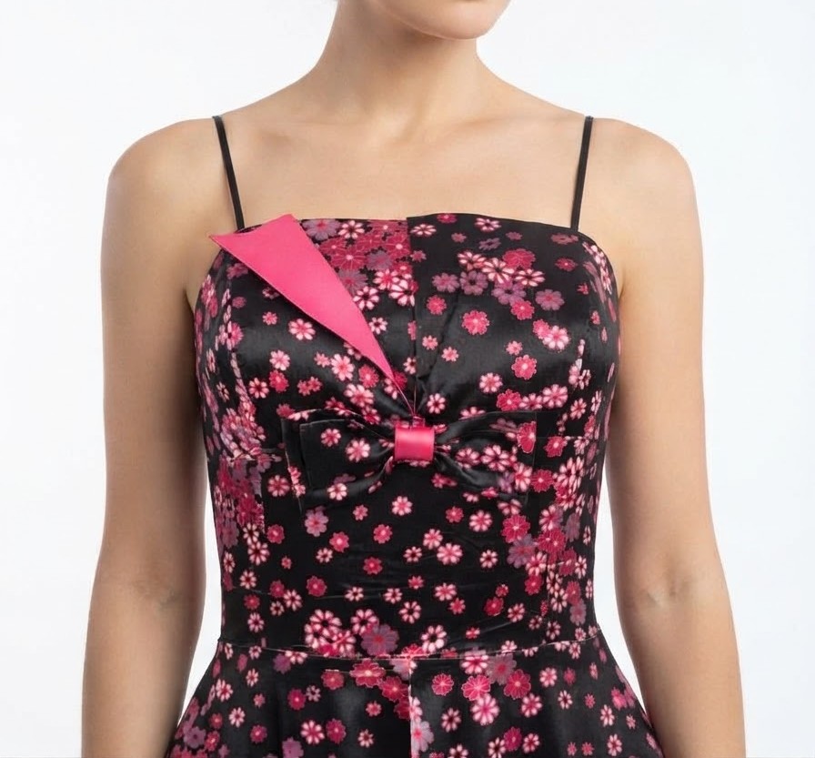 Vestido Midi Satinado Estampado Floral MY EMMY (S) SHOWROOM 2