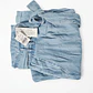 Pantalón Simil Jeans Paperbag con Cinturón y Botones AMERICAN EAGLE (M) NUEVO CON ETIQUETAS - Miniatura 2