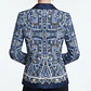 Blazer Estampado Paisley y Azulejo con Solapa de Satén APT 9 (M) SHOWROOM - thumbnail 2