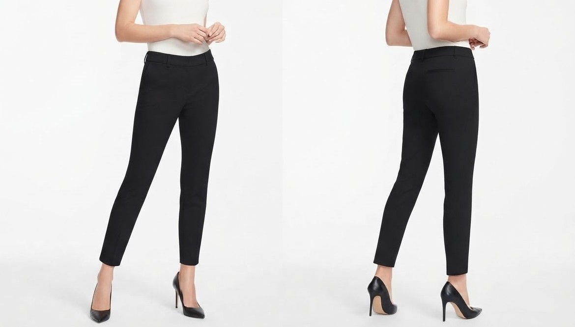 Pantalón de Vestir Negro Corte Tobillero Ajustado LOFT (L-42/44) NUEVO CON ETIQUETAS 1