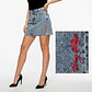 Falda Jean Corta Efecto Nevado con Bordado Rojo TOMMY HILFIGER (M-38/40) SHOWROOM - thumbnail 1
