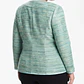 Chaqueta / Blazer de Tweed Verde Menta con Borde de Satén LAFAYETTE 148 N.Y (XL-46) SHOWROOM - Miniatura 2