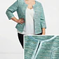 Chaqueta / Blazer de Tweed Verde Menta con Borde de Satén LAFAYETTE 148 N.Y (XL-46) SHOWROOM - Miniatura 1