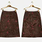 Falda 100% Cuero Gamuzado Café con Flores Bordadas ANN TAYLOR (S) SHOWROOM - thumbnail 2