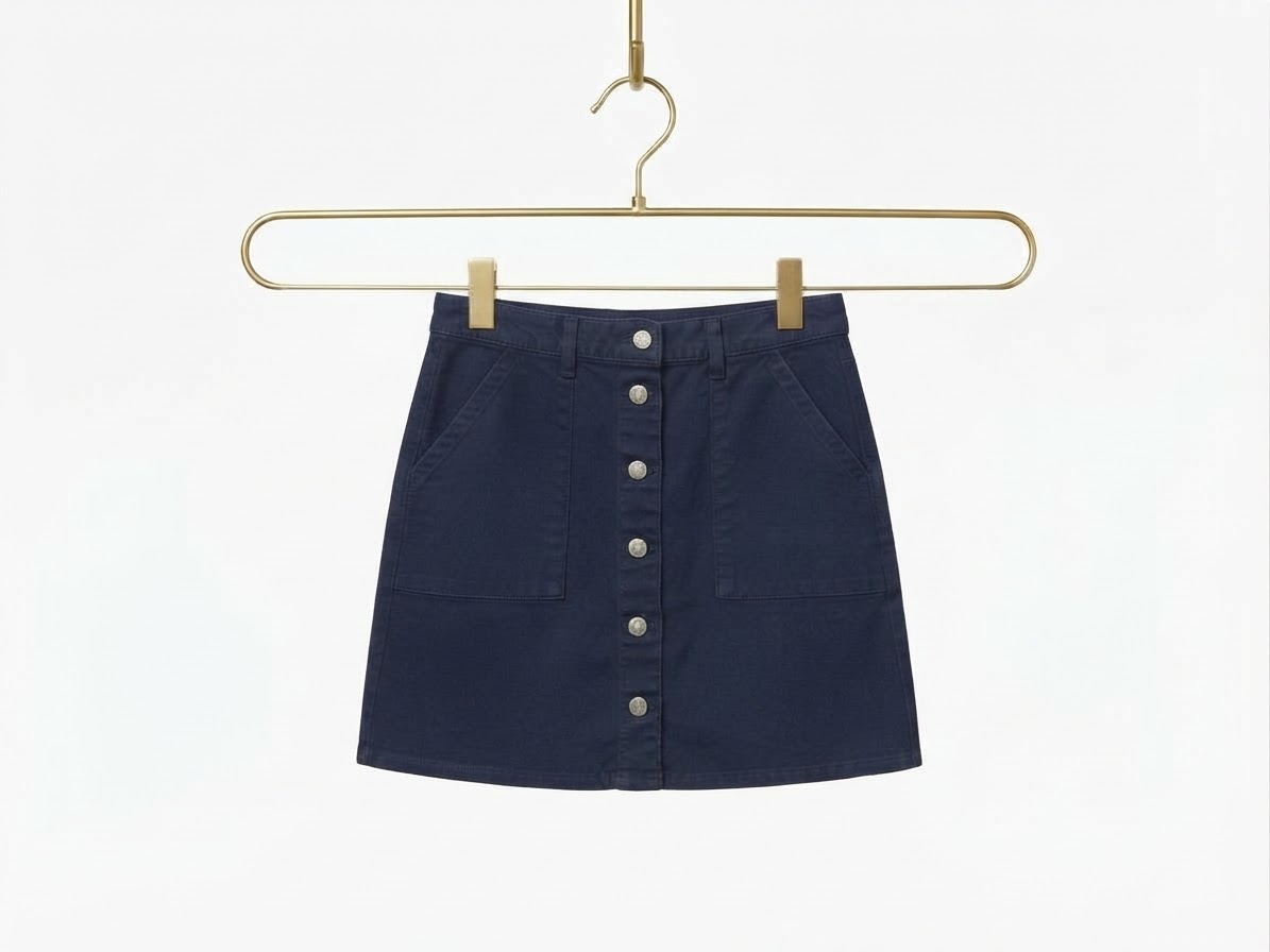 Minifalda Denim con Botones Frontales y Bolsillos LUCKY BRAND LOS ANGELES (M-38/40) NUEVO CON ETIQUETAS 2