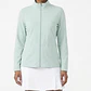 Chaqueta Deportiva Cierre Cuello Cisne Menta CJ & BANKS (M-L) NUEVO CON ETIQUETAS - Miniatura 2