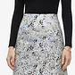Falda Metalizada Jacquard Plata / Negro ELLEN TRACY (XS-S) NUEVO - thumbnail 3