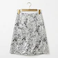 Falda Metalizada Jacquard Plata / Negro ELLEN TRACY (XS-S) NUEVO - thumbnail 1
