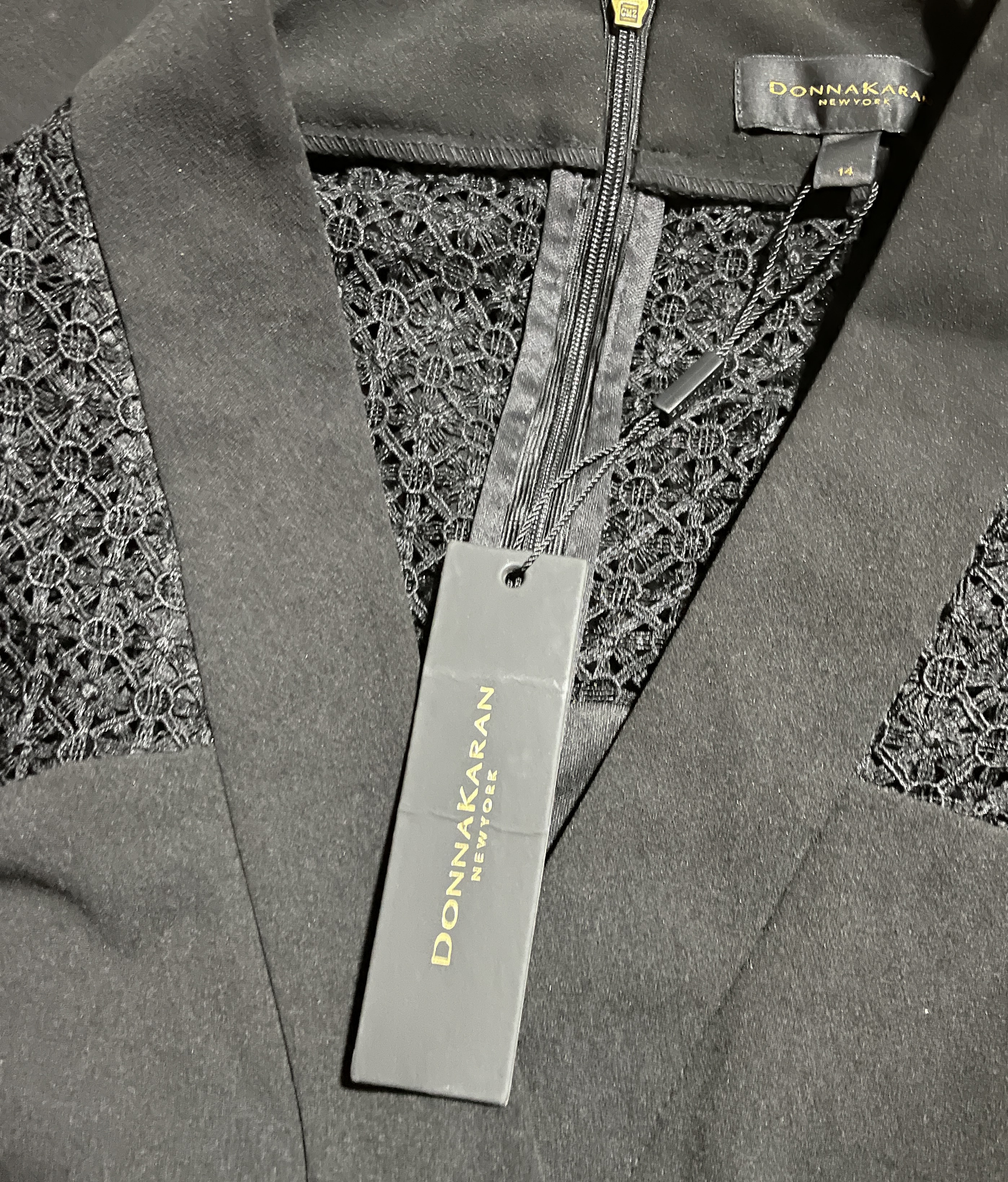 Vestido Tubo Encaje DONNA KARAN NEW YORK PREMIUM COLLECTION (L) NUEVO CON ETIQUETAS 6