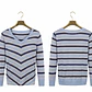 Suéter Escote en V a Rayas y Chevron THE LIMITED (S) NUEVO CON ETIQUETAS - Miniatura 2