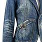 Chaqueta Blazer Denim 100% Algodon Entallada con Lavado Gastado y Bordado en Espalda RAPSODIA (S) SHOWROOM - thumbnail 3