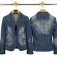 Chaqueta Blazer Denim 100% Algodon Entallada con Lavado Gastado y Bordado en Espalda RAPSODIA (S) SHOWROOM - thumbnail 4