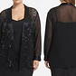 Tapado con Transparencias y con Bordado de Lentejuelas y Solapa de Satín DANA KAY (L-XL) SHOWROOM - Miniatura 1
