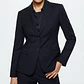 Blazer de Sastre Formal Azul Marino con Rayas Diplomáticas TAHARI ASL (S) SHOWROOM - thumbnail 1