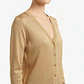 Cardigan 88% Acetato con Brillo Metalizado Dorado y Cuello en V JAEGER (L) SHOWROOM - thumbnail 1