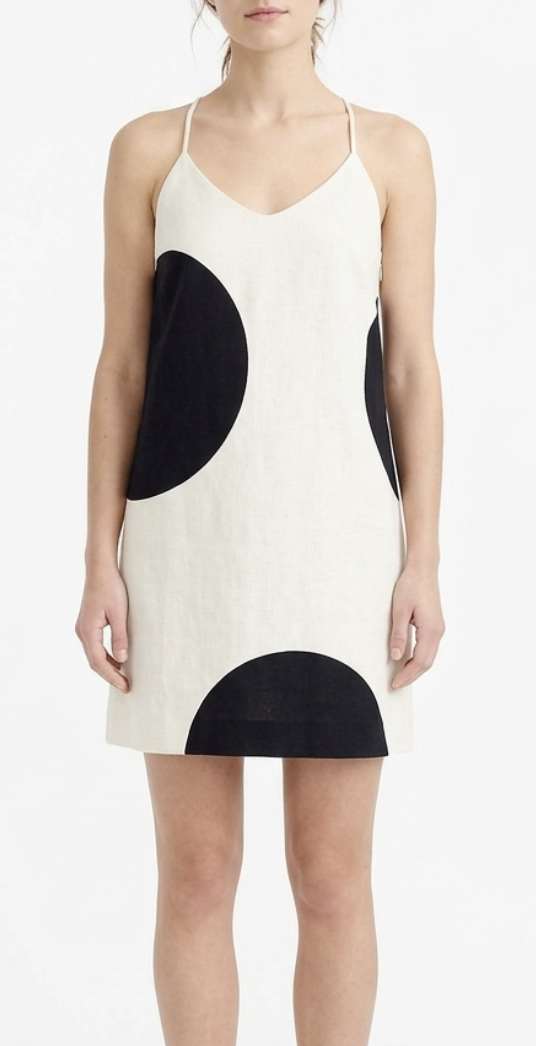 Vestido Evasé Giant Polka Dot Espalda Racer J.CREW (XS) SHOWROOM 1