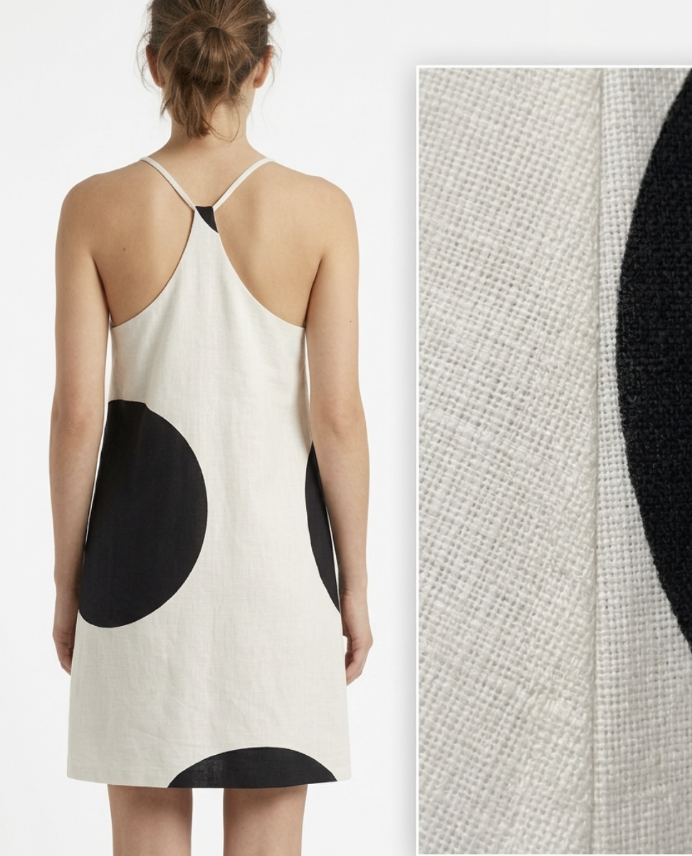 Vestido Evasé Giant Polka Dot Espalda Racer J.CREW (XS) SHOWROOM 4
