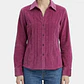 Camisa Cotelé Pinwale Diseño Espalda Plisada REBECCA MALONE (S-M) - Miniatura 1
