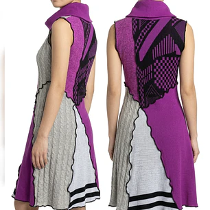 Vestido Knitted Patchwork Art To Wear UNBRANDED (S) 
